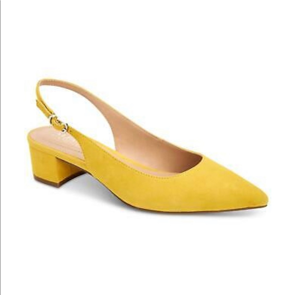 Alfani Yellow Slingback Pumps